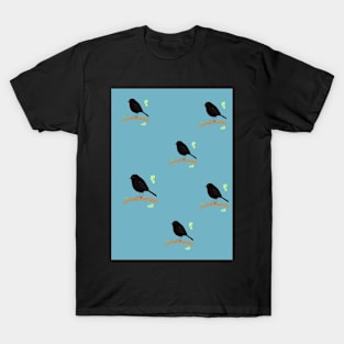 Black robin T-Shirt